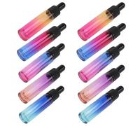 DIYEAH Set 10 Pezzi Bottiglie Contagocce 10ml in Vetro Sigillatura Ermetica e Resistente, per Oli Essenziali e Profumi da Viaggio