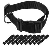 DIYEAH Set 10 Pezzi Collari Regolabili per Bestiame in Poliestere Collari di Sicurezza per Pecore Mucche e Cavalli Accessori per Allevamento Foro Adattabile Colore Nero Taglia l