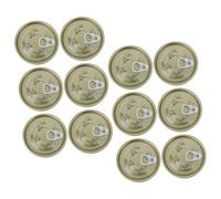 DIYEAH Set 12 Lattine in Latta Portatili per Biscotti e Carne Coperchio Ermetico Multiuso per Conservazione Alimenti e Cibo per Animali Lattine Grandi Circolari per Feste e Uso