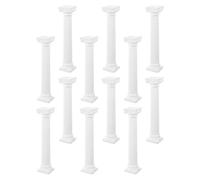 DIYEAH Set 12 Pezzi Colonne Romane Decorative in Plastica Bianca per Micro Paesaggio e Decorazione Tavolo Matrimonio Design Artistico e Realistico