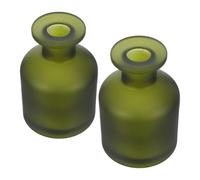 DIYEAH Set 2 Bottiglie di Vetro Cilindriche per Diffusore senza Fuoco Bastoncini, Capacità 130ml, Design Raffinato per Auto e Ufficio