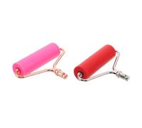 DIYEAH Set 2 Mini Rulli per Arte Diamantata in Silicone e Metallo, Rullo per Pressatura Strass Piccolo per Lavori Artigianali di Pittura su Tela e Mosaici, Utensile a Rullo per