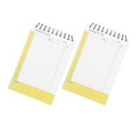 DIYEAH Set 2 Quaderni a Spirale Rilegatura Superiore Agenda Giornaliera senza Data Blocco Note per Checklist e Tracker Abitudini Quaderno a Righe Portatile per Ufficio Scuola e