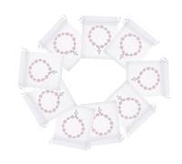 DIYEAH Set 20 Braccialetti Rosario Cattolico con Croce Argento e Perle Finte, Sacchetti Organza 10x12 Cm per Bomboniere Battesimo, Comunione e Feste Religiose, Ricordi Spirituali