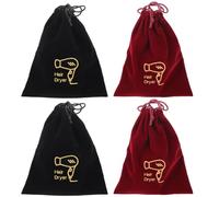 DIYEAH Set 4 Borse Porta Asciugacapelli 23X27 CM Coulisse per Phon e Accessori da Viaggio e Uso Personale