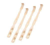 DIYEAH Set 4 Pezzi Grattaschiena in Bambù Massaggiatore per Schiena, Strumento Auto-massaggiatore Antistress per Corpo, Adatto a Tutte le Età e Uso Quotidiano
