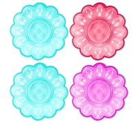 DIYEAH Set 4 Vassoi Portauova in Plastica Per Conservare Uova Stabili 24x3cm Organizzatore Compatto Per Cucina e Sala Da Pranzo