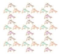 DIYEAH Set 40 Ciondoli Per Gioielli a Forma Di Delfino in Lega Multicolore, Accessori Creativi Per Collane Fai Da Te, Decorazioni Leggere e Resistenti Per Bracciali e Portachiavi Artigianali