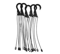 DIYEAH Set 5 Ganci Portafiori in Plastica Nera 45cm, Ganci Resistenti a Parete per Vasi da Fiori da Esterno, Appendini Girevoli 360° per Balcone, Giardino e Terrazza