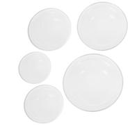 DIYEAH Set 5 Pezzi Ciotole Smaltate Profonde Coperchio Contenitori per Conservare Freschezza Alimenti Ciotole da Portata Leggere per Casa Campeggio e Picnic