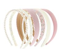 DIYEAH Set 6 Fasce per Chioma da Donna e Ragazza, Accessori per Chioma Morbidi e Leggeri, Fasce Decorative per Festa, Spiaggia e Viaggi, Colore Rosa, Stile Minimalista