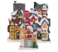 DIYEAH Set 6 Pezzi Decorazioni Natalizie per la Casa in Resina Luminose Ornamenti Artigianali da Scrivania per Atmosfera Festiva e Illuminazione Ambientale