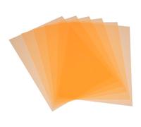 DIYEAH Set 6 Pezzi Pellicole Colorate in Pvc Arancione per Luci LED e Flash Fotografici, Filtro Luce Gel Trasparente per Video e Film, Controllo Movimento Oculare