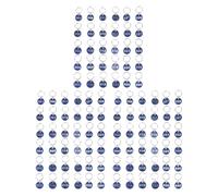 DIYEAH Set da 1 a 100 Etichette Numeriche in Metallo Portachiavi, Targhette Identificative Blu per Bagagli, Chiavi, Armadietti e Uso Hotel