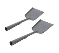 DIYEAH Set da 2 Pale per Cenere Leggere senza Manico Vanga da Cucina Ergonomica in Metallo Resistente Utensili per Carbone Adatti a Uso Domestico e Barbecue