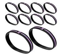DIYEAH Set da 30 Braccialetti in Silicone Nero per Sensibilizzazione Cancro al Seno, Accessori da Polso Flessibili per Eventi di Raccolta Fondi e Supporto Pazienti Oncologici