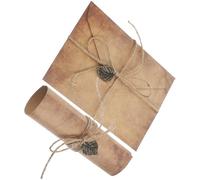 DIYEAH Set da 5 Buste per Vintage in Carta Kraft A5 con Fogli di Invito e Copertina per Documenti, Buste da Imballaggio Leggere e Compatte per Cancelleria, per Ufficio