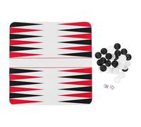 DIYEAH Set da Viaggio Backgammon Tappetino in Gomma, Leggero e Portatile, per Viaggi in Aereo e Gite su Strada, Adatto a Adulti