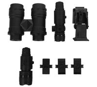 DIYEAH Set di 7 adattatori per binari laterali per casco, accessori per | Binocolo, torcia elettrica, supporto ribaltabile, attacchi per casco per bambini, adattatore per binario per casco