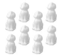 DIYEAH Set di 8 Pezzi di Schiuma Bianca a Forma di Gatto, Design Pitturabile Che Supporta Tecniche di Colorazione, per Arte Scolastica