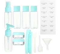 DIYEAH Set di Bottiglie da Viaggio Ricaricabili in Pet e Pp con Spray e Flaconi Portatili, per Crema Viso e Uso Viaggio con Pettine Incluso