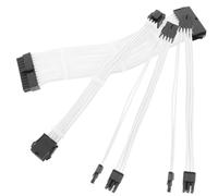 DIYEAH Set di Cavi Prolunga 12v per PC 4 Pezzi, Compatibilità Ampia, Forme Modellabili, in Rame e Abs, Clip in Acrilico per Gestione Cavi, per Alimentatori Atx