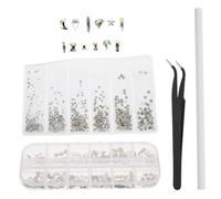 DIYEAH Set Di Gioielli Per Nail Art Con Gemme Di Cristallo Ab Da 120 Pezzi Strass Iridescenti Gemme Piatte 3d Con Pinzetta A Matita