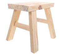 DIYEAH Sgabello in Legno Massello per Poggiapiedi Bordi Arrotondati Sgabello da Cucina e Bagno Robusto e Leggero Adatto per Camera da Letto e Uso Domestico