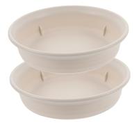 DIYEAH Sottovasi per Piante in Resina 2 Pezzi, Vassoio di Drenaggio Tondo 14 Cm, Sottovasi per Piante da Interno ed Esterno, Resistente e Pratico per Giardino e Casa