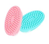 DIYEAH Spazzola da Bagno in Silicone per 2 Pezzi, Doppia Faccia per Pulizia e Massaggio Tattile, Set Spazzole Morbide per Doccia e Sviluppo Sensoriale Neonati