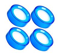 DIYEAH Spugna Umidificante Per Dita 4 Pezzi Contenitore Trasparente Blu, Inumiditore Rapido Per Gestione Contanti e Forniture Bancarie, Accessorio Ufficio Per Manipolazione Denaro e Carta