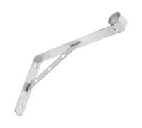 DIYEAH Staffa in Acciaio Inox per Asta da Parete 12 Pollici Argento | Supporto Triangolare Esterno, Montaggio Laterale Rinforzato, per Stendibiancheria e Armadi, Uso in Lavanderia