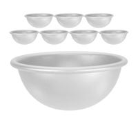 DIYEAH Stampi in Metallo per Torta a Sfera 8 Pezzi in Lega di Alluminio Semicircolare 58X28 CM per Dolci Bombe da Bagno e Saponi Teglie da Forno Antiaderenti per Uso Creativo e Fai