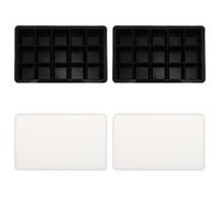 DIYEAH Stampi per Cubetti di Ghiaccio Facile da Pulire 2 Pezzi in Silicone Coperchio Nero per Caffè Freddo e Estate Calda