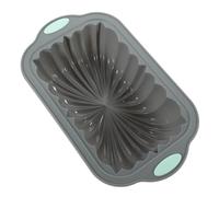 DIYEAH Stampo in Silicone per Torta e Plumcake 2 Colori Teglia Antiaderente Rettangolare Forma Fiore di Loto Resistente al Calore per Pane e Toast Lavabile e Flessibile per Forno e