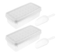 DIYEAH Stampo per Cubi di Ghiaccio in Silicone Bianco 36 Cavità 2 Set Resistente Agli Urti per Uso Domestico Stagionale