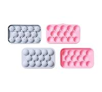 DIYEAH Stampo per Ghiaccio a Sfera in Silicone 2 Pezzi Coperchio, Materiale Sicuro che Previene Odori, per Bevande Fredde e Vita Estiva