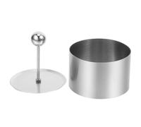 DIYEAH Stampo Rotondo per Alimenti con pressa in Acciaio Inox, Ideale per Hamburger, Uova, Pancake, Riso, Dessert, per Cucinare e impiattare.