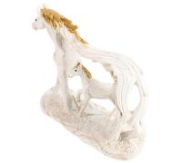 DIYEAH Statua di Cavallo in Resina Design Traforato Elegante e Minimalista, Decorazione Versatile e Robusta per Soggiorno e Ingresso