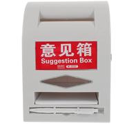 DIYEAH Suggestion Box con Serratura, Public Voting Box Riutilizzabile in Abs Bianco, Piccolo, da Parete, per Fundraising e Organizzare/esporre Porta Biglietti da Visita