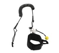 DIYEAH SUP Coil Leash Corda a Spirale per Longboard e Shortboard in TPU Nero, Assorbimento Urti, per Paddleboarding e Surfing, per Tutte Le età