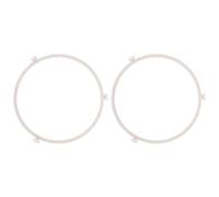 DIYEAH Supporto Girevole per Piatto Microonde 189 CM in Plastica Resistente Base Rotante 2 Pezzi per Ricambio Forno a Microonde Accessorio per Riscaldamento Uniforme e Funzionamento