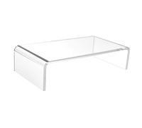 DIYEAH Supporto Monitor da Scrivania in Acrilico Trasparente Grande Rialzo Ergonomico per Laptop con Organizzatore Sollevamento Schermo e Risparmio Spazio per Ufficio