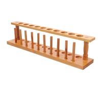 DIYEAH Supporto per Provette per Provette Tappo in Legno e Ben Lucidato Leggero Espositore Compatto Organizer per Laboratorio e Scuola