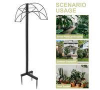 DIYEAH Supporto Tubo da Giardino in Metallo Staccabile Porta Tubo Flessibile Nero Sostegno Resistente per Organizzazione e Avvolgitubo Senza Attrezzi