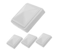 DIYEAH Tappi di Copertura per Pali in Ferro 4 Pezzi Quadrati 80X80 MM, Protettivi per Cancelli e Recinzioni, per Giardini e Parchi