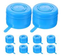 DIYEAH Tappi per Boccioni d Acqua in Plastica Blu 10 Pezzi, Capaci di Prevenire Perdite, Uso Domestico e Ufficio