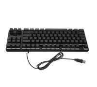 DIYEAH Tastiera Meccanica da Gioco K16 Cablata 87 Tasti Nera | Dodici Tasti Multimediali, Design Compatto 19 Anti Conflitto, Struttura in Plastica, per Sessioni Gaming