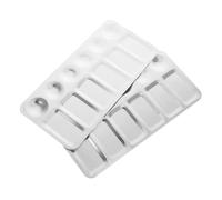 DIYEAH Tavolozze Acciaio Inossidabile 2 Pezzi 12 Scomparti Rettangolari per Miscelare Colori per Tecniche Acquerello e Olio per Artisti e Hobbisti