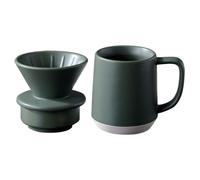 DIYEAH Tazza Pratica Delicati per Portatile e Semplice e Dettagli Filtro in Ceramica Verde Design Caffè Latte per Uso Domestico